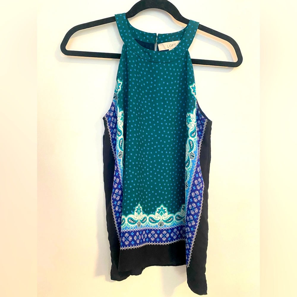 Ann Taylor Loft Paisley Print Tank
